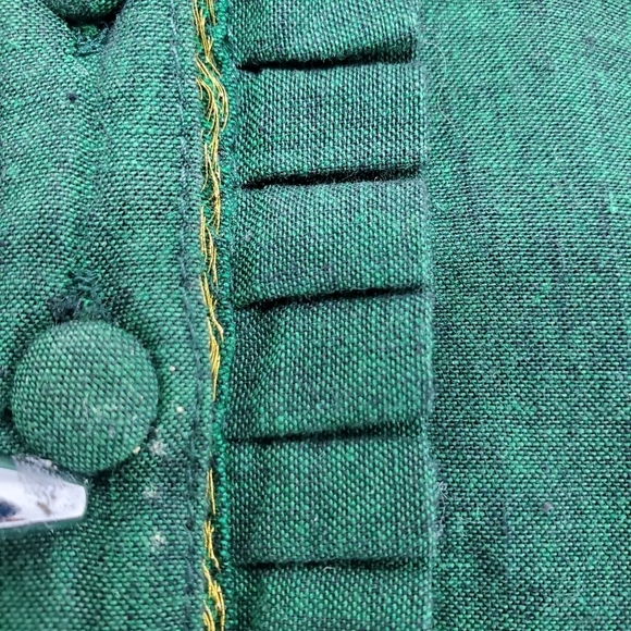 Fabindia Green and Gold Long Sleeve Blouse- Women- Size XS - Picture 6 of 13